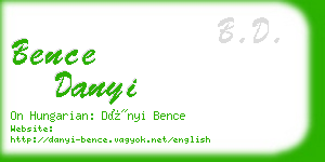 bence danyi business card